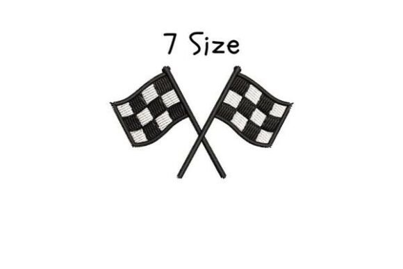 Checkered Flag Embroidery Design