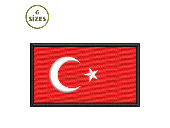 Turkish Flag Patch Digital Download